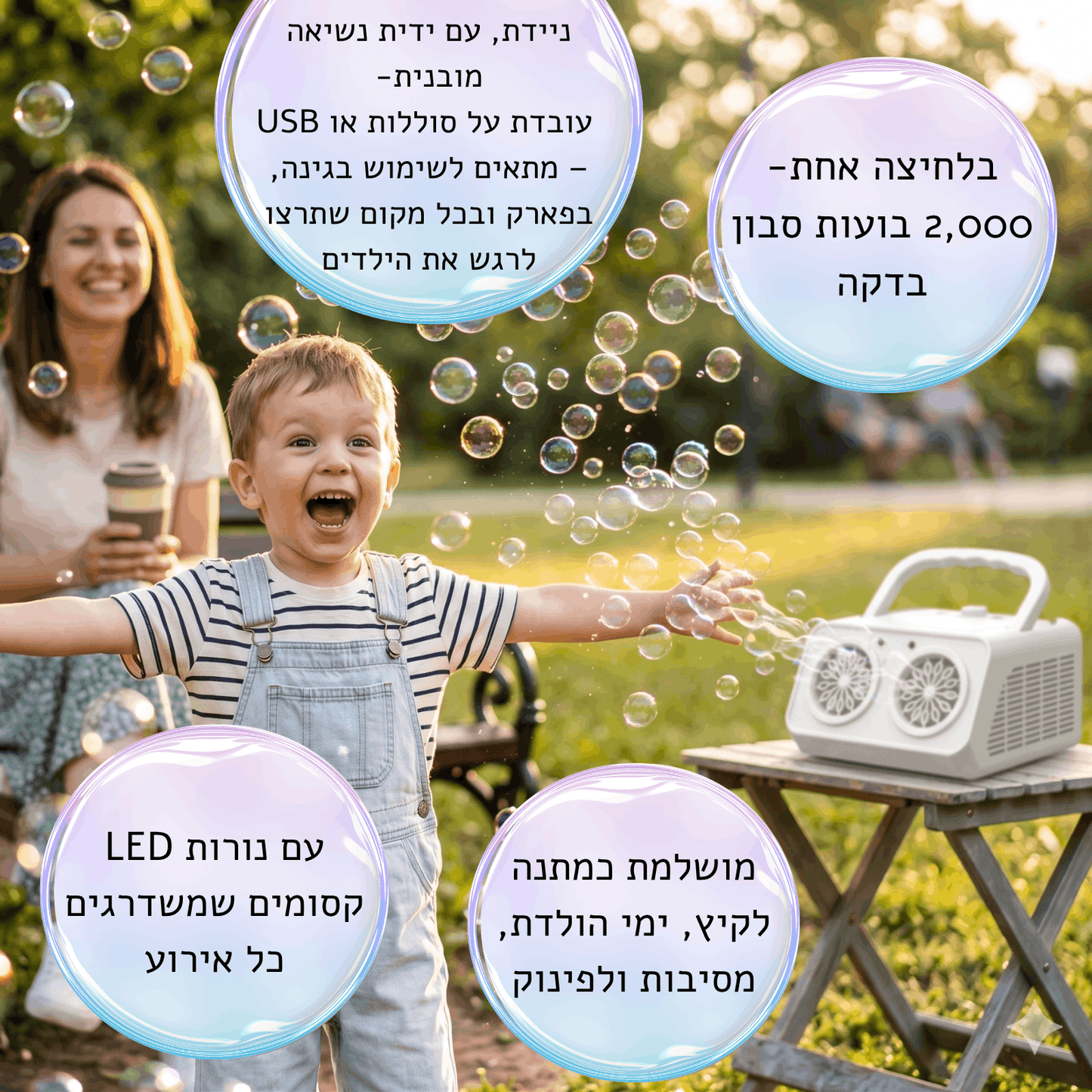 מכונת בועות סבון אוטומטית
